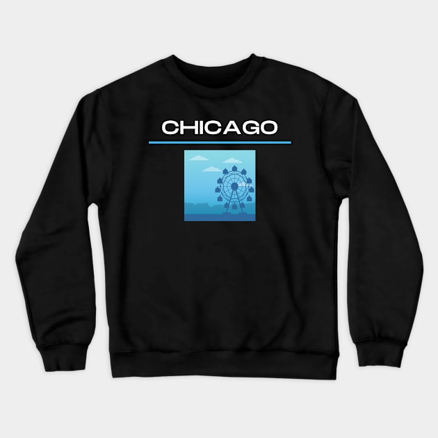 Chicago city Crewneck Sweatshirt by yum72